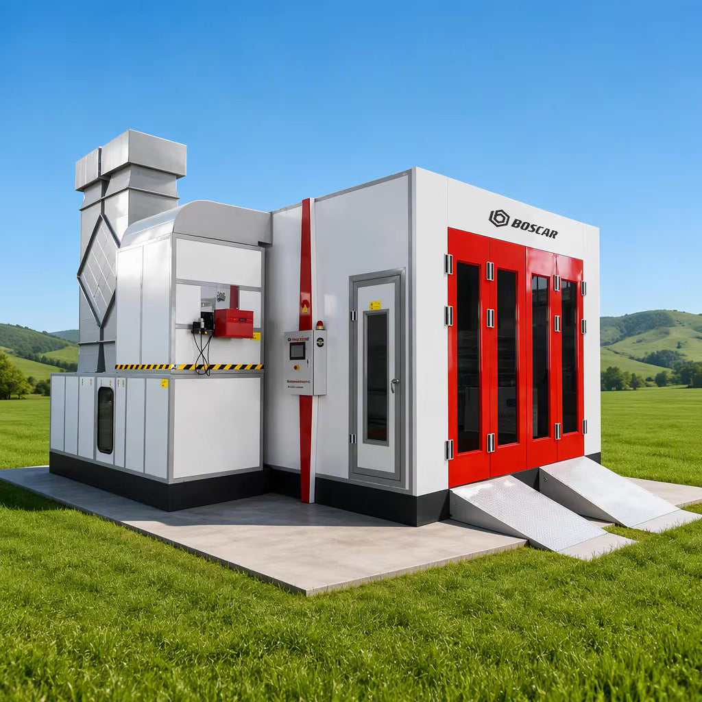 Luxury 9m Spray Booth external ramp Car Paint Booth with Electric/Diesel Heating