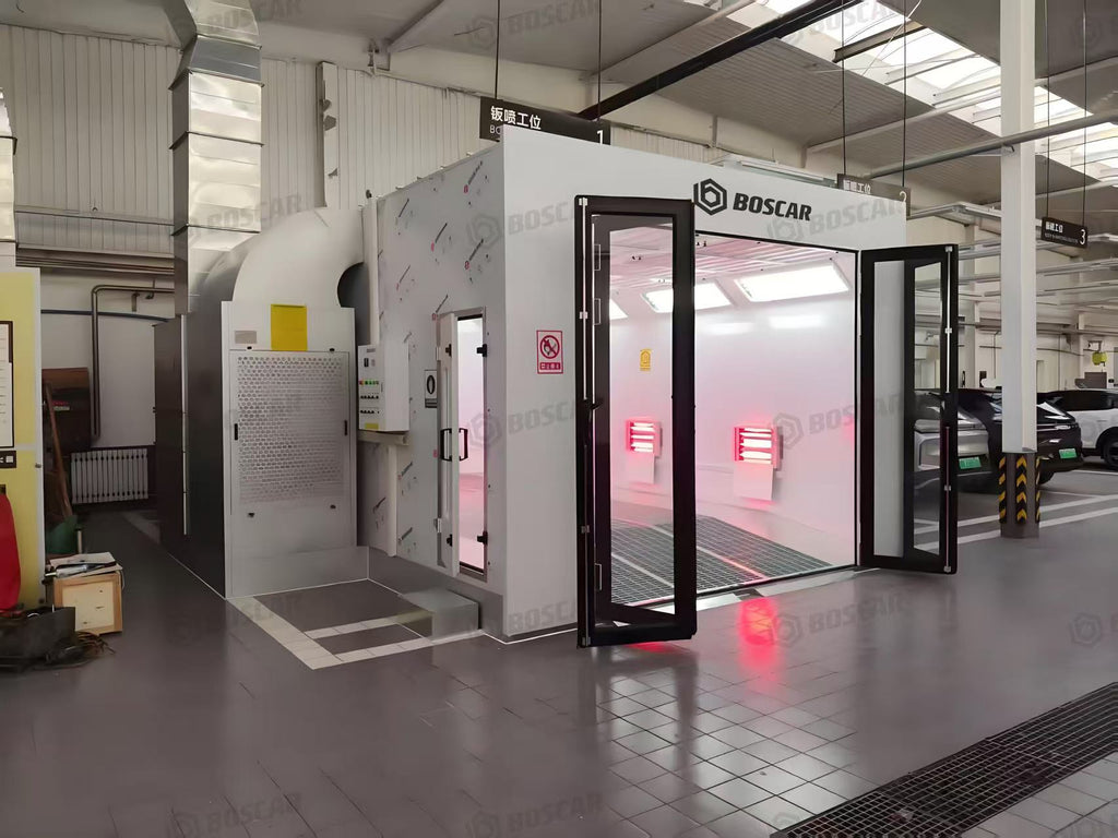 Luxury 8m Spray Booth Internal ramp Car Paint Booth with Electric/Diesel Heating
