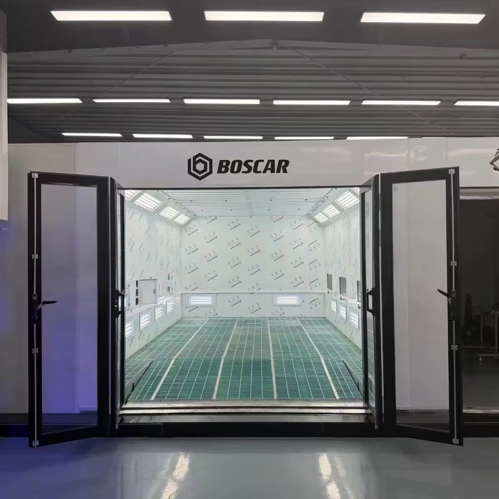 Luxury Outdoor Car Spray Booth with Pneumatic Lift and Baking Oven