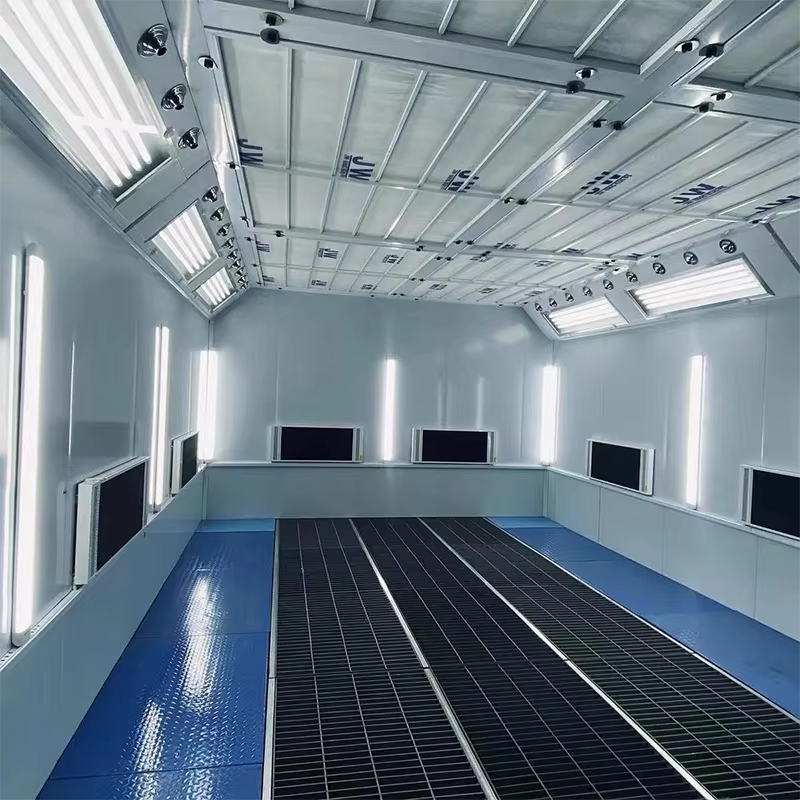 Luxury Outdoor Car Spray Booth with Pneumatic Lift and Baking Oven