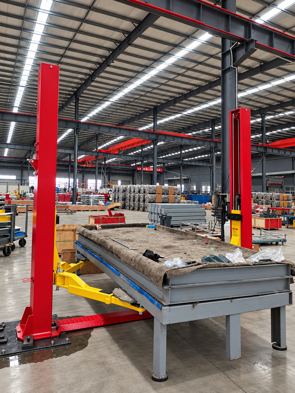 BOSCAR 4T 5T 5.5T Floor Plate Two Post Car Lift Hydraulic Auto Hoist with Single Arm Manual Unlock (TPL-4000BE)