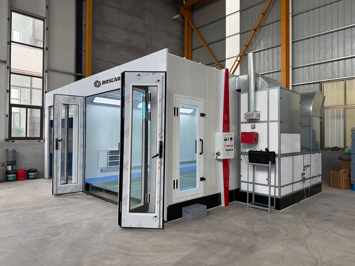 Luxury Outdoor Car Spray Booth with Pneumatic Lift and Baking Oven