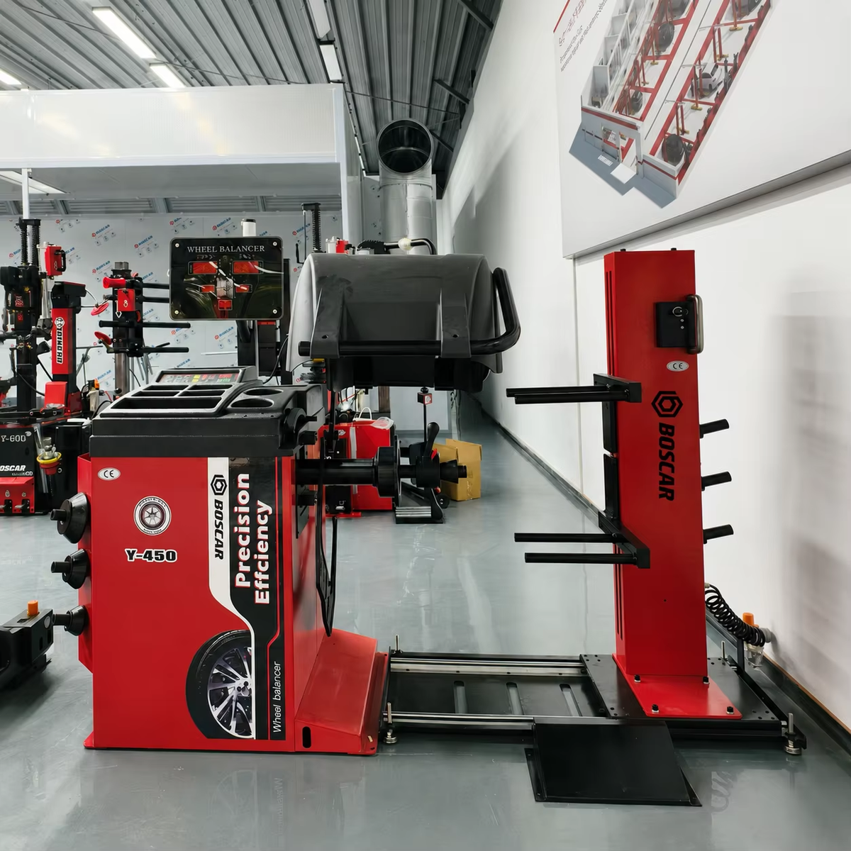 Automatic Car Wheel Balancer 10"-28" with Tire Lift and Laser Location