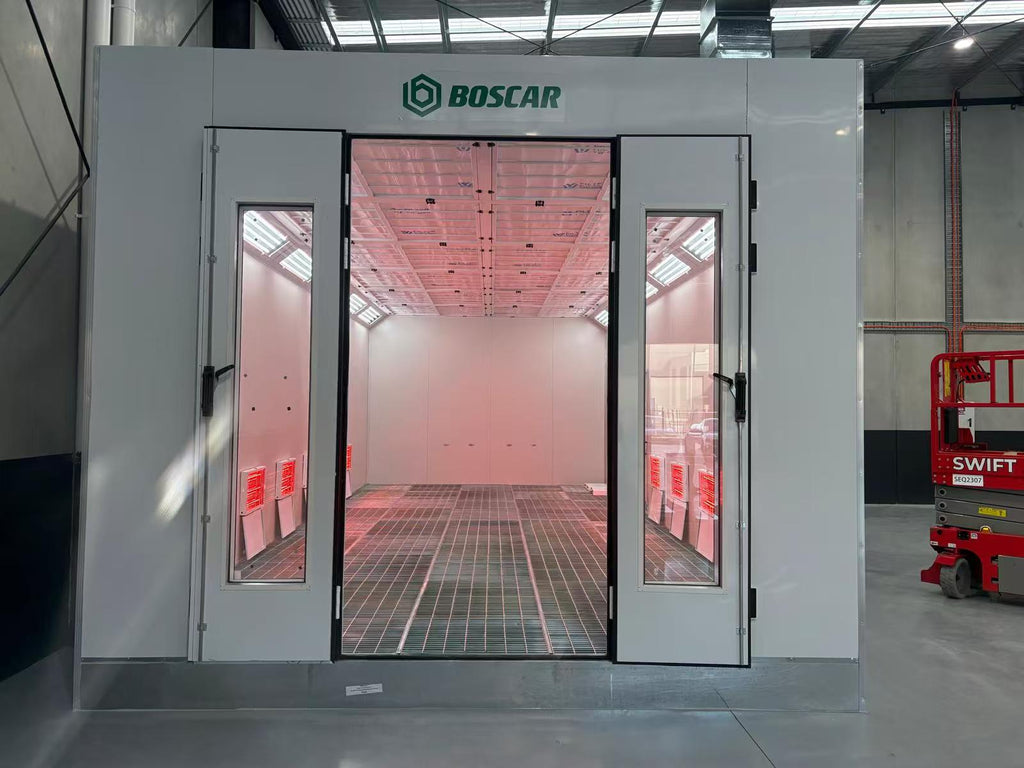 Boscar Full 5 Rows Grills Floor Grating Paint Booth with Left or Right Hand Fan Direction