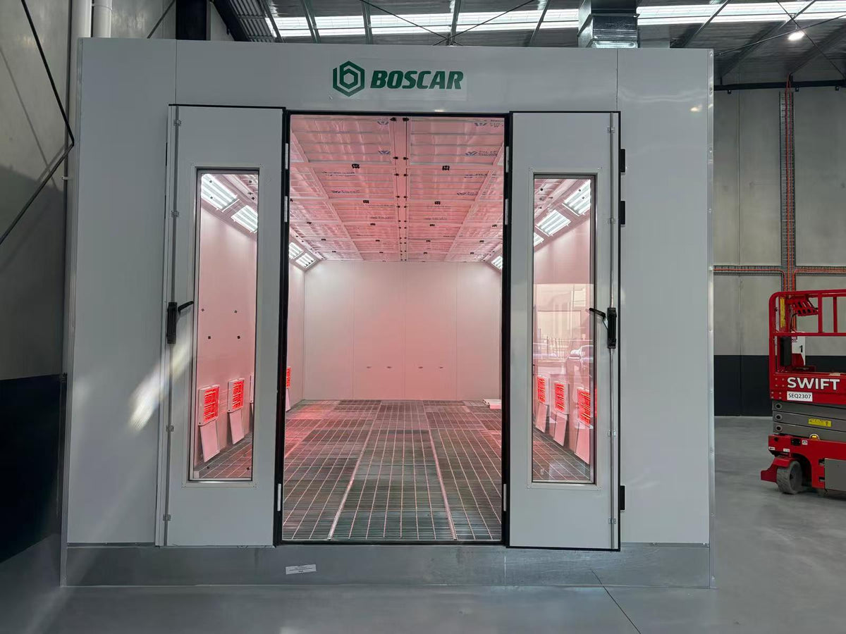 Boscar Full 5 Rows Grills Floor Grating Paint Booth with Left or Right Hand Fan Direction