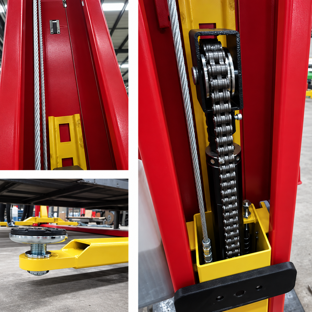 BOSCAR 4T 5T 5.5T Floor Plate Two Post Car Lift Hydraulic Auto Hoist with Single Arm Manual Unlock (TPL-4000BE)