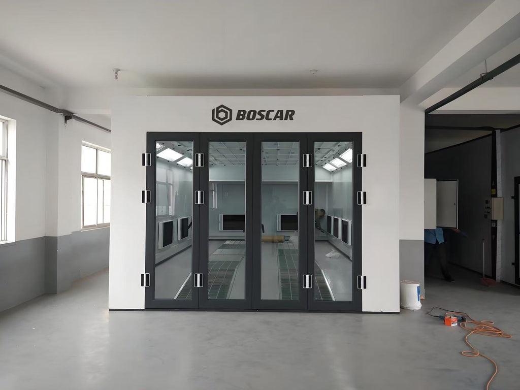 Luxury 8m Spray Booth Internal ramp Car Paint Booth with Electric/Diesel Heating