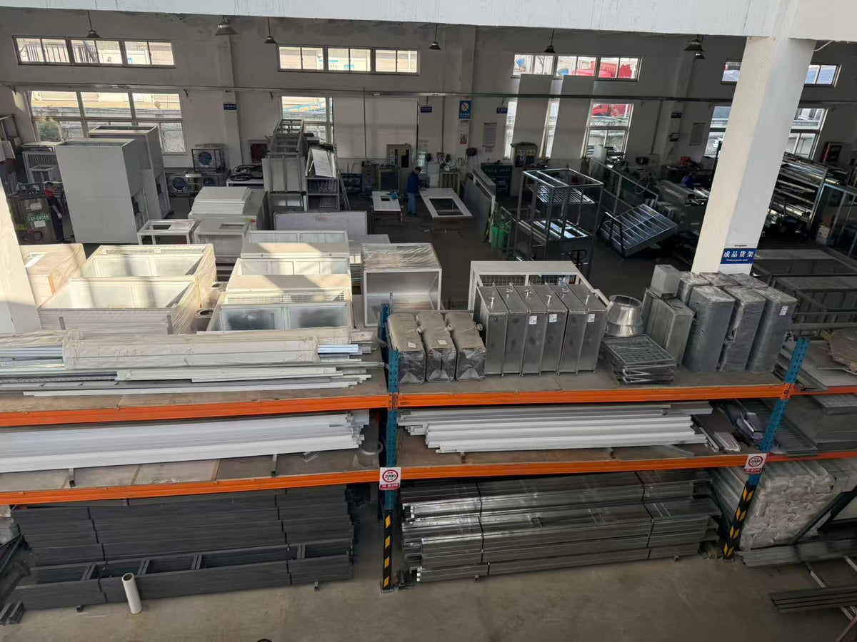 Boscar Full 5 Rows Grills Floor Grating Paint Booth with Left or Right Hand Fan Direction