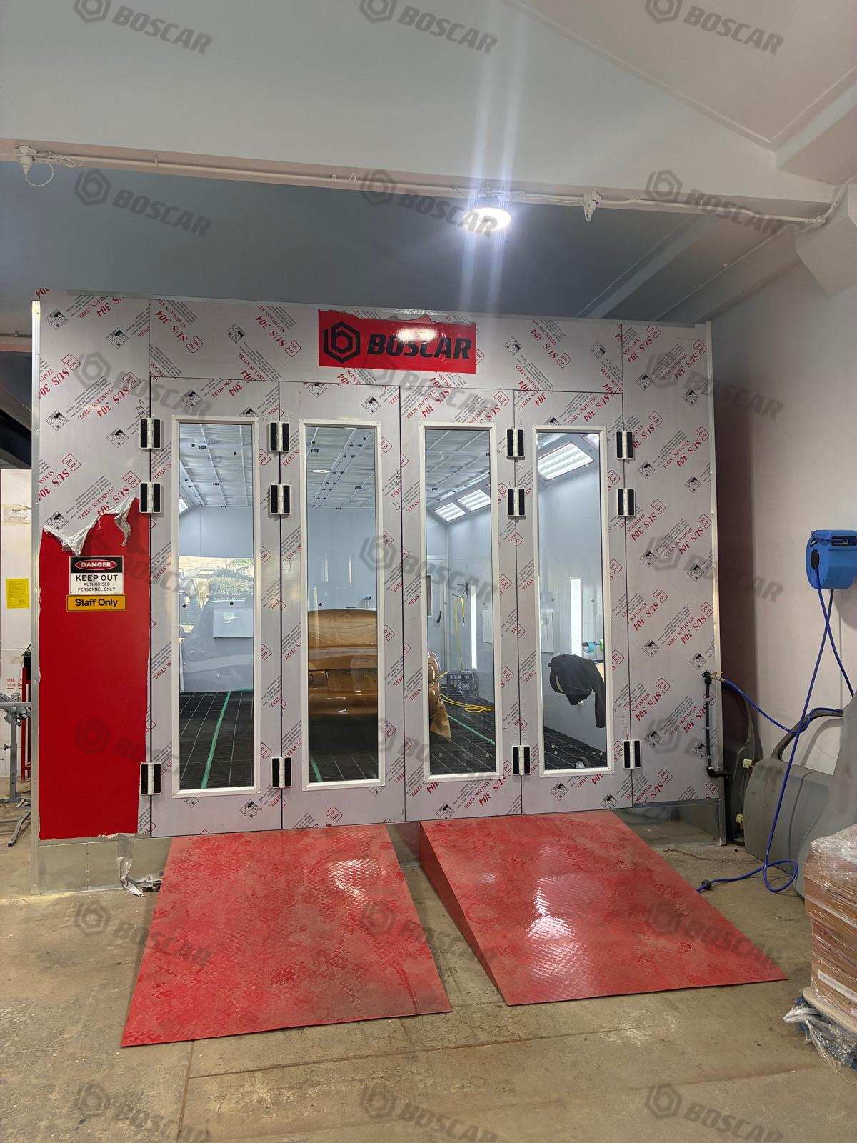 Luxury 8m Spray Booth external ramp Car Baking Oven with Electric/Diesel Heating