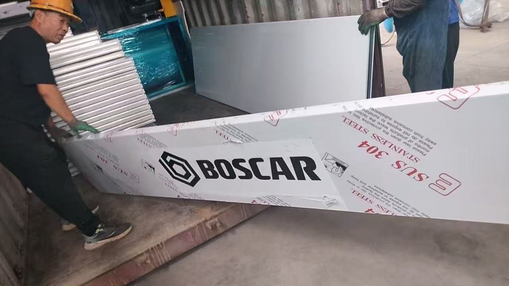 Boscar Full 5 Rows Grills Floor Grating Paint Booth with Left or Right Hand Fan Direction