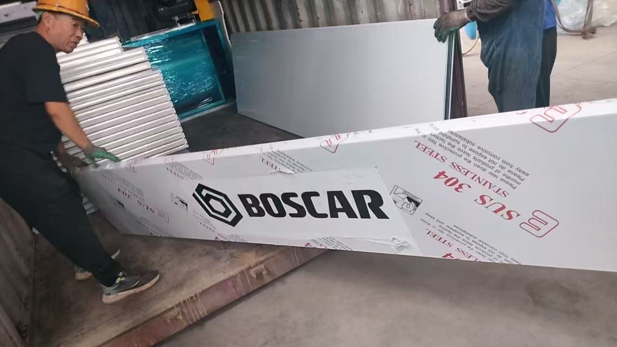 Boscar Full 5 Rows Grills Floor Grating Paint Booth with Left or Right Hand Fan Direction