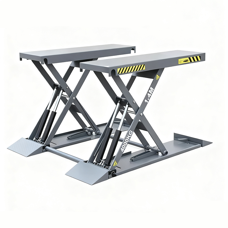4000kg Mobile Scissor Car Lift Four Cylinder Hydraulic Auto Hoist 1.2m 1.4m 1.6m Lifting Height