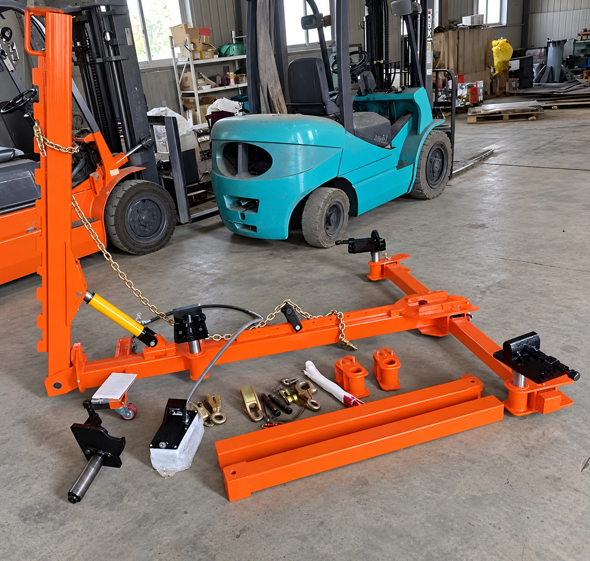 BOSCAR Portable Frame Machine Frame Straighten Machine 10T Tower Pulling Force