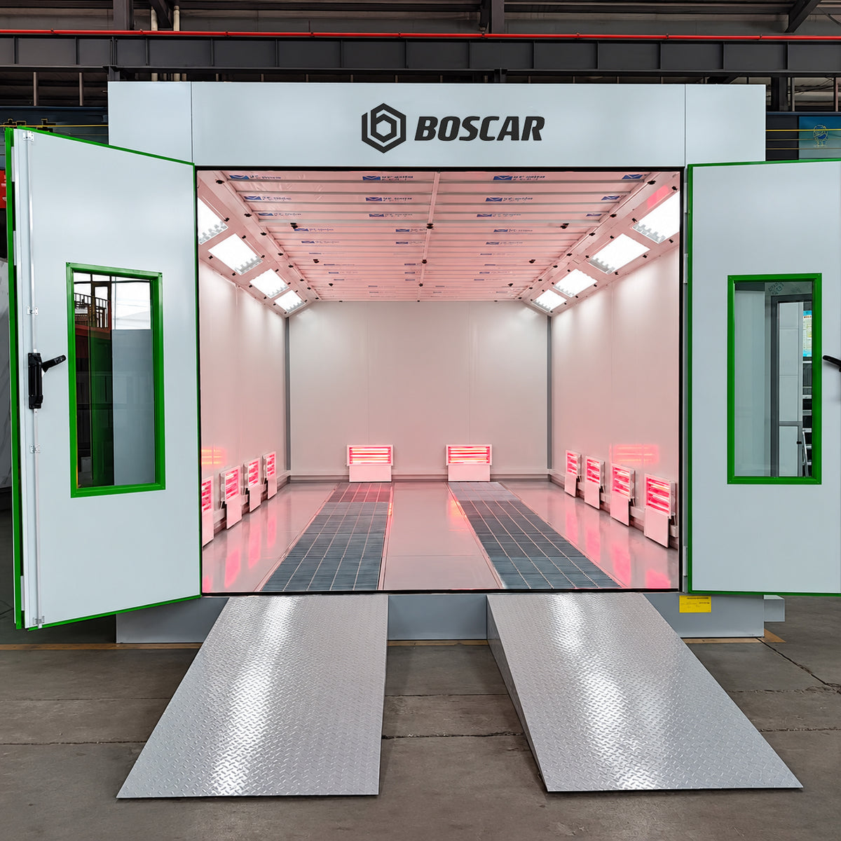 Luxury 8m Spray Booth external ramp Car Baking Oven with Electric/Diesel Heating
