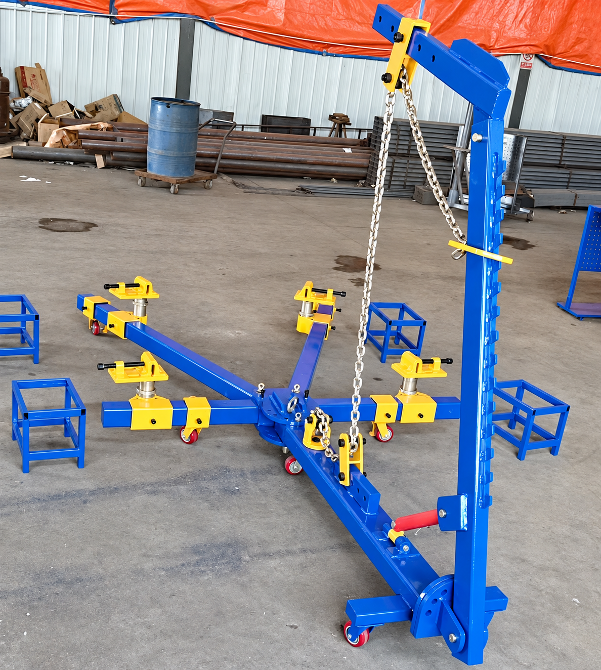 BOSCAR Portable Frame Machine Frame Straighten Machine 10T Tower Pulling Force