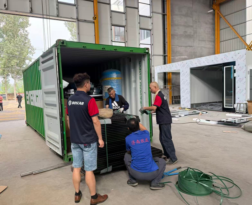 Luxury 8m Spray Booth external ramp Car Baking Oven with Electric/Diesel Heating