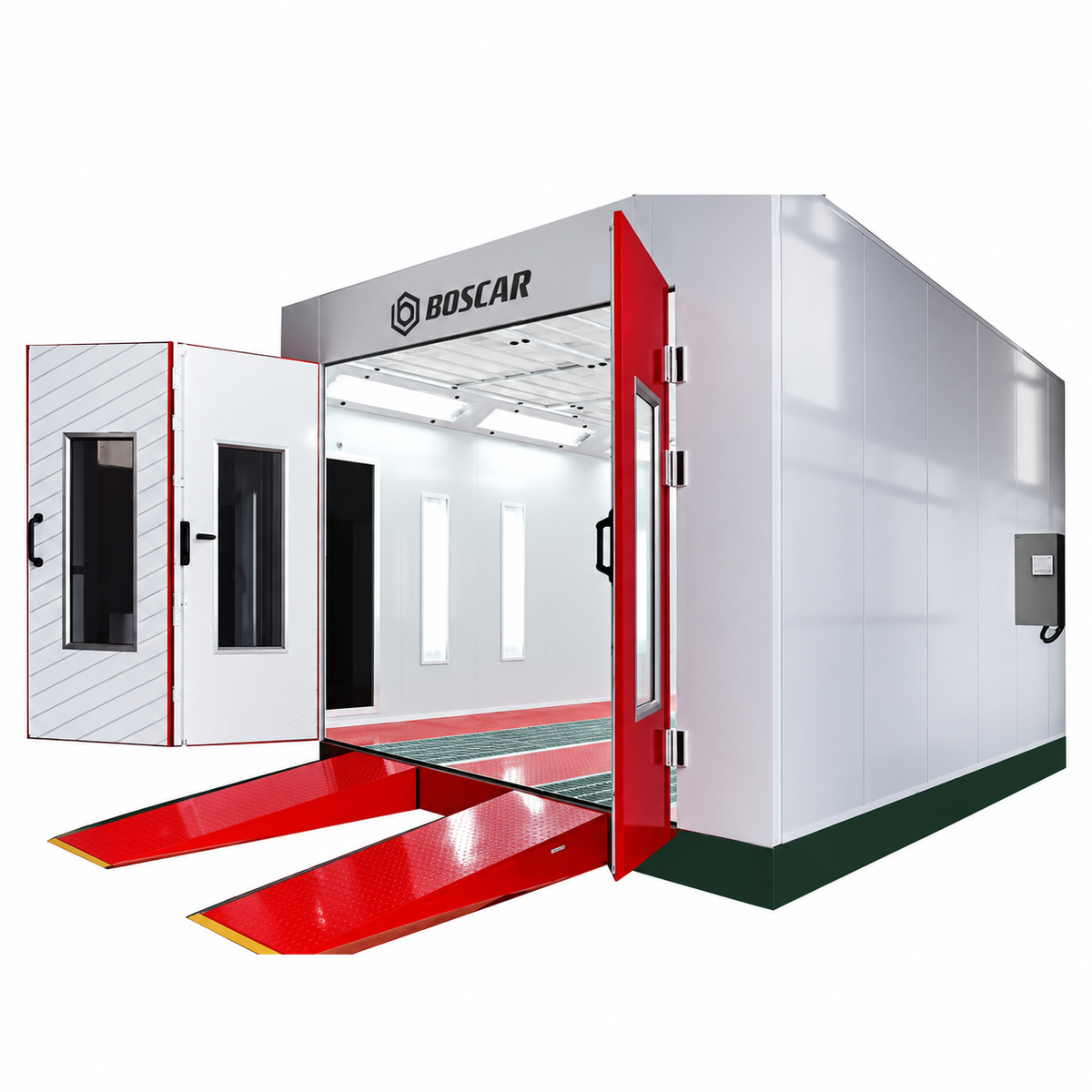 Luxury 7m Spray Booth external ramp Car Paint Room with Electric/Diesel Heating