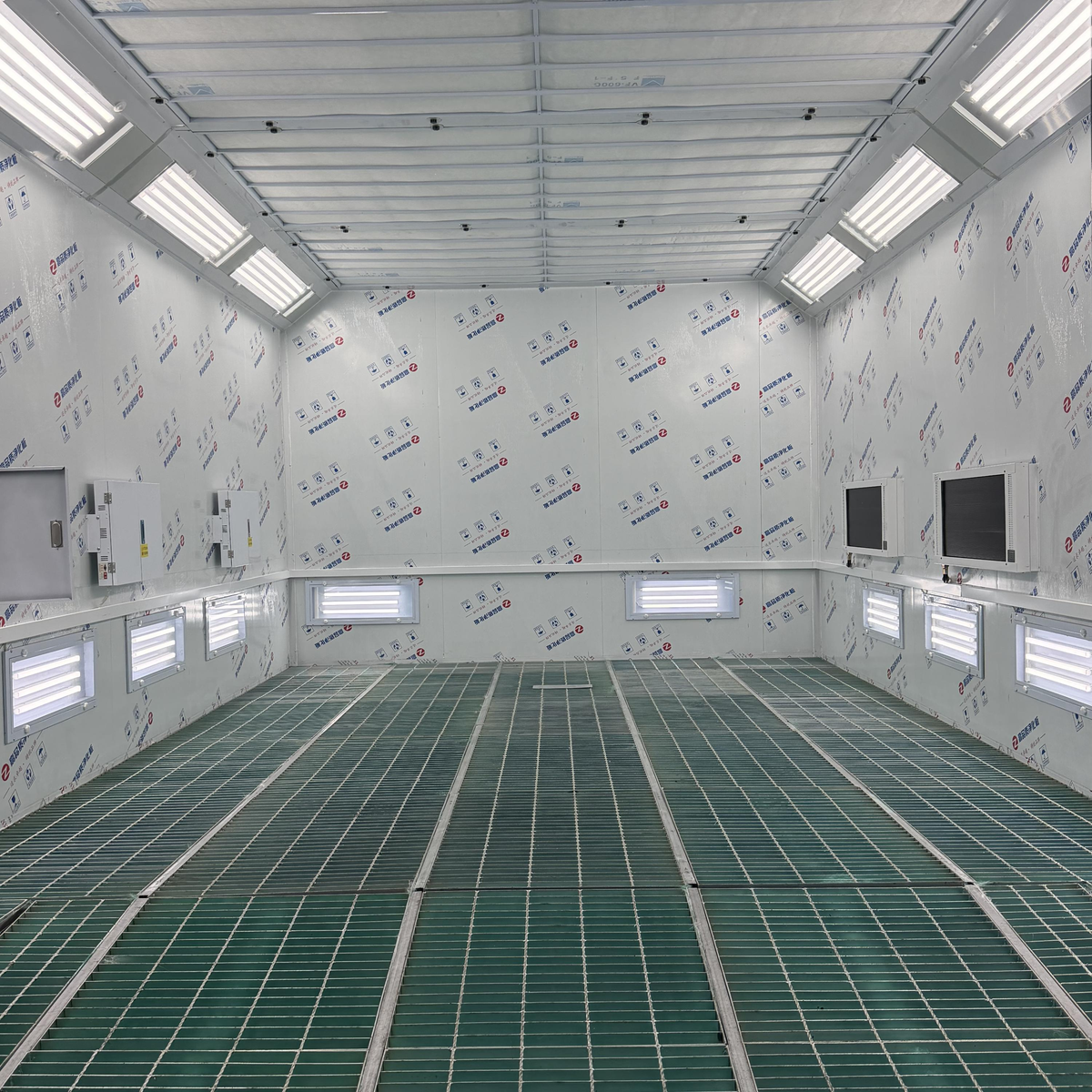 Luxury 7m Spray Booth Internal ramp Car Paint Room with Electric/Diesel Heating