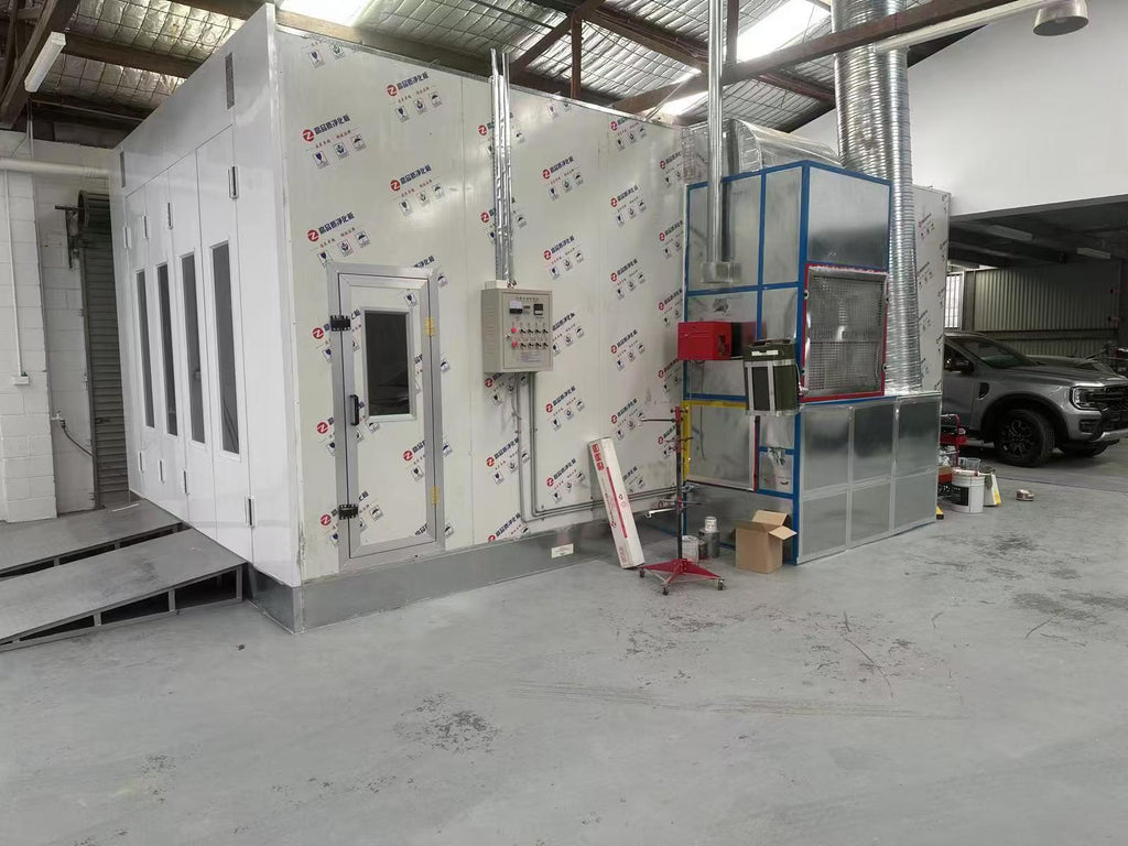Luxury 7m Spray Booth external ramp Car Paint Room with Electric/Diesel Heating