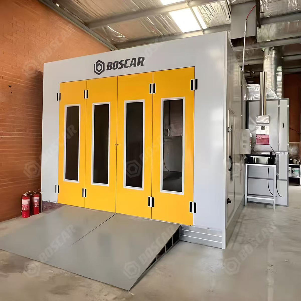 Luxury 7m Spray Booth external ramp Car Paint Room with Electric/Diesel Heating