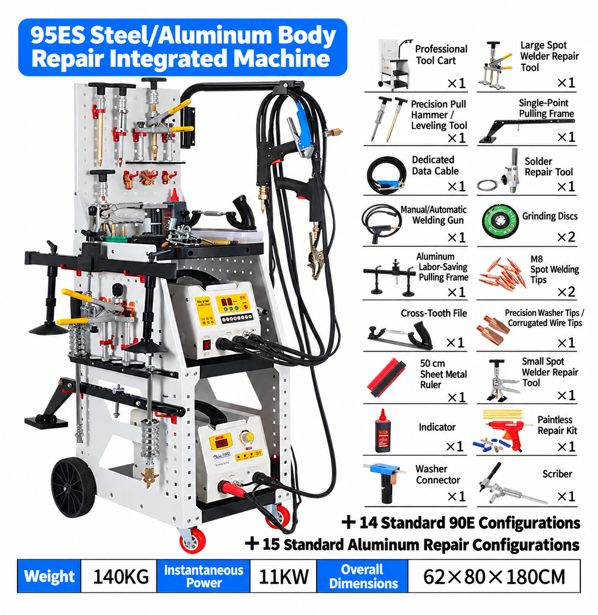 BOSCAR 99ES Welder and Dent Puller Machine for Steel and Aluminum