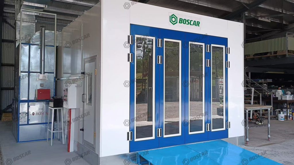 Luxury 7m Spray Booth external ramp Car Paint Room with Electric/Diesel Heating