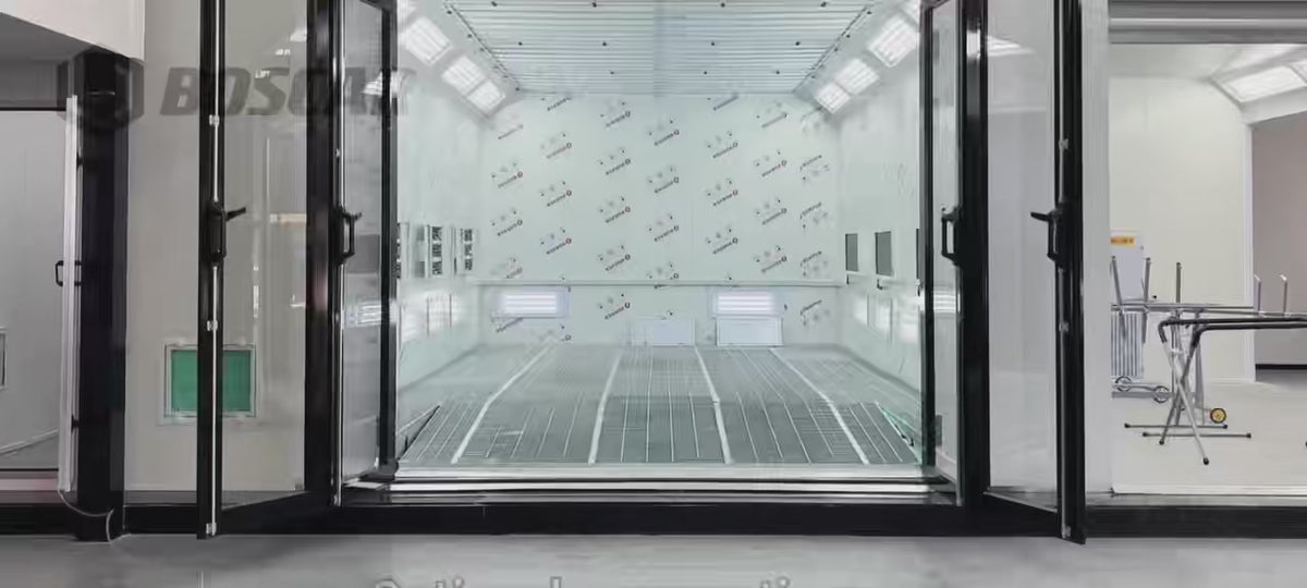 Luxury Outdoor Car Spray Booth with Pneumatic Lift and Baking Oven